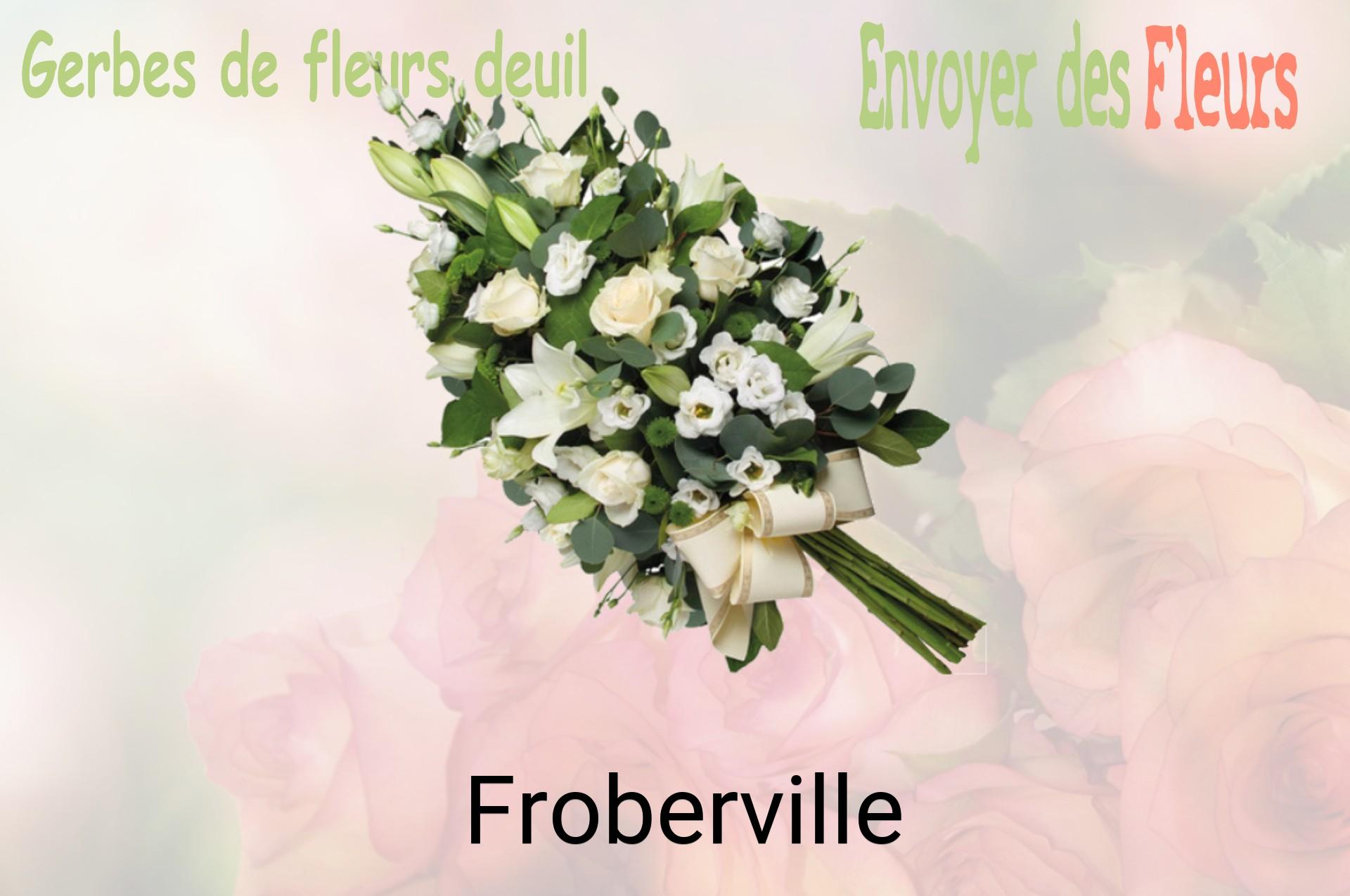 Gerbe de fleurs de deuil livrée à Froberville